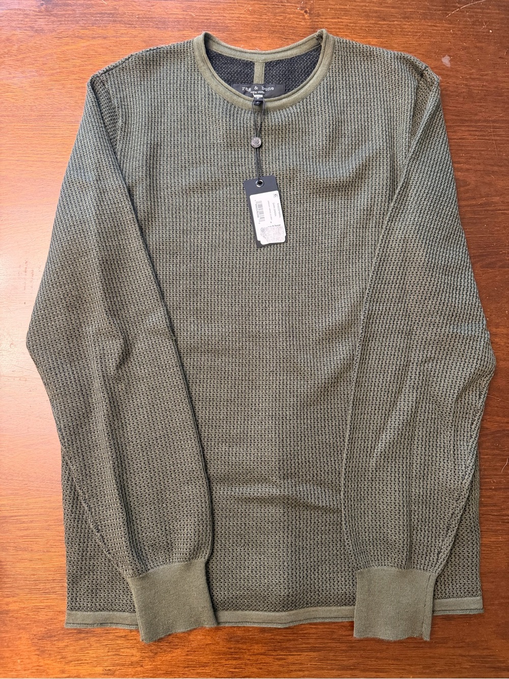 rag & bone Gregory Merino Wool Blend Sweater Dark Green